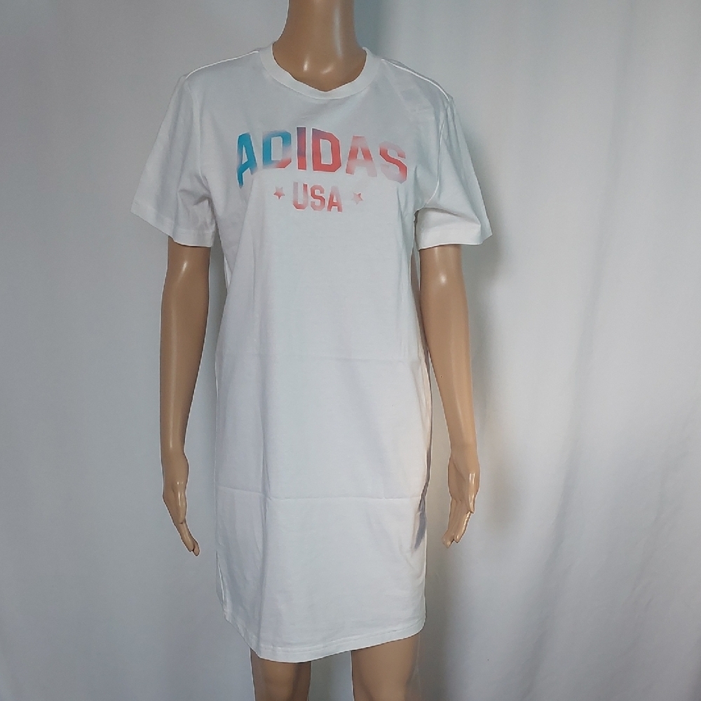 adidas usa Logo shirt Dress multi sport women's White Size XS